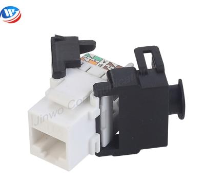 China PC Material Tool Free Keystone Jack 180 Degree Cat6a RJ45 Module for sale