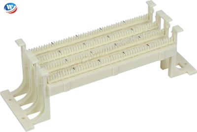 China 100 Pairs 110 Terminal Block With Leg Cream White PC Meterial for sale