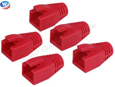 China ABS Plastic Modular Plug Boot Red Cat6 FTP Shielded RJ45 Module for sale