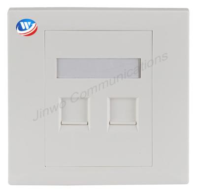 China 86mm Telecommunication Network Faceplate RJ45 Socket Wall Face Plate for sale