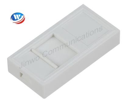 China French Standard RJ12 RJ11 1 Port Faceplate 22.5X45mm White for sale
