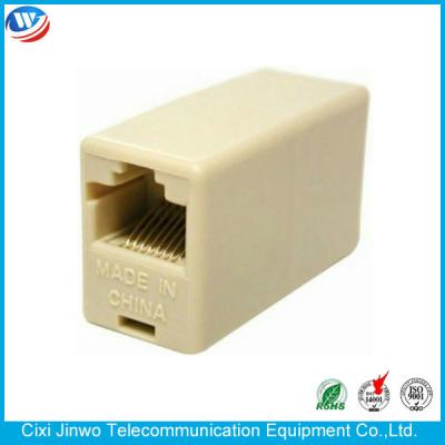 China Ivory 6P6C Ethernet Cable Coupler RJ11 RJ12 RJ45 Coupler for sale