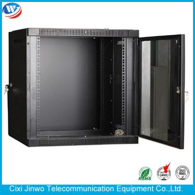 China Double Section 12U Wall Mounted CCTV Cabinet 19 Inch Recessed Type for sale