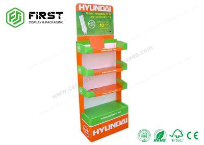 Chine Le support recyclable de plancher a adapté le présentoir aux besoins du client de papier portatif de plancher de carton d'ampoule d'étagère à vendre