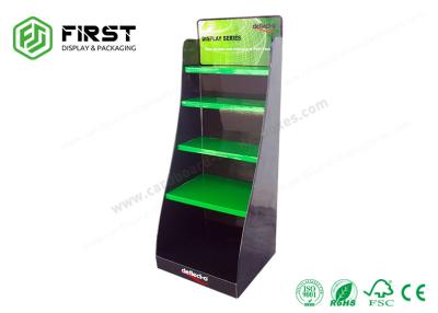 China Corrugated Paper Cardboard Floor Displays Promotion Retail Foldable Floor Display Shelf en venta