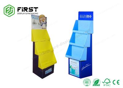 China Exposições de assoalho de dobramento do papel do cartão do suporte ondulado do assoalho para a loja à venda