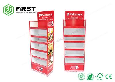 China Custom Logo Cardboard Floor Stand Retail Promotion Carton Paper Cardboard Floor Shelf Display for sale