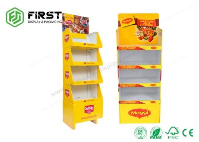 China 350g CCNB Cardboard Floor Displays Retail Promotion Corrugated Paper Floor Display Shelf for sale