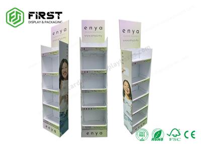 China Custom Corrugated Floor Displays Recyclable Printing Paper Cardboard Floor Display Shelf for sale