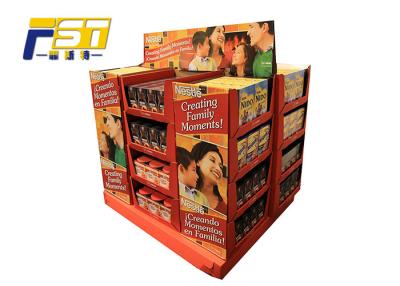 China Innovative Two - Sides Cardboard Pallet Display , Chocolate Pallet Retail Display With Shelves for sale