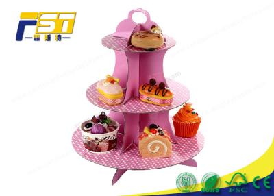 중국 케이크 소매점을 위한 주문 층층 마분지 케이크 전시 풀 컬러 인쇄 판매용