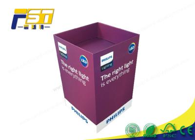 China Eco - Friendly Paper Cardboard Recycling Bins Snacks Retail Point Of Purchase Displays for sale