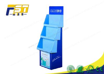 China Eco Friendly Cardboard POP Displays Stand 3 Shelve CMYK Color Printing Custom Design for sale