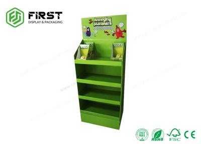 China Multi - Tiers Recyclable Cardboard Floor Standing Display With Full Color Printing for sale