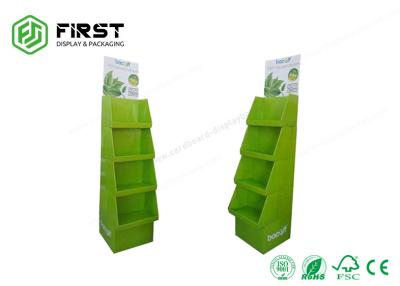China Customized Products Corrugated Floor Display Shelf , Supermarket Cardboard Display Stand for sale