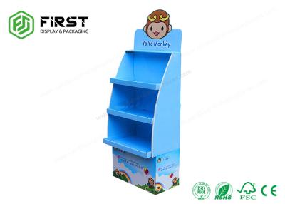 China Custom Made Advertising Recycled Cardboard Paper Floor Display Stand for sale