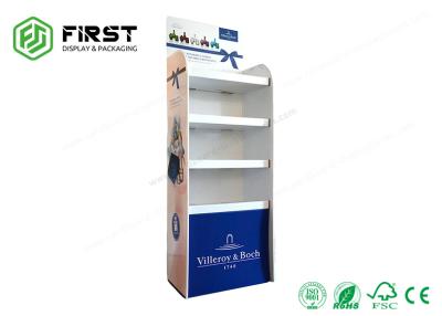 China Durable Cardboard Floor Displays CMYK Printing Paper Display Stand For Supermarket for sale