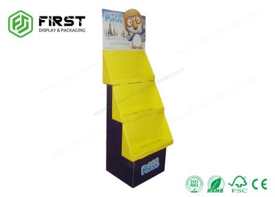 China Custom 4 Color Printing Recycling Floor Cardboard Display Shelf For Shop Retail for sale