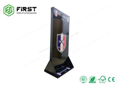 China Custom Retail POP Displays 4C Offset Printing Paper Cardboard Floor Hook Display Stand for sale