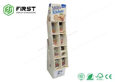 China Stable Corrugated Pop Displays , Full Color Printing Paper Floor Display Stand For Advertising for sale