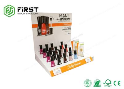 Chine L'OEM a adapté les boîtes aux besoins du client de présentation de impression colorées de compteur de carton avec des trous pour le vernis à ongles à vendre
