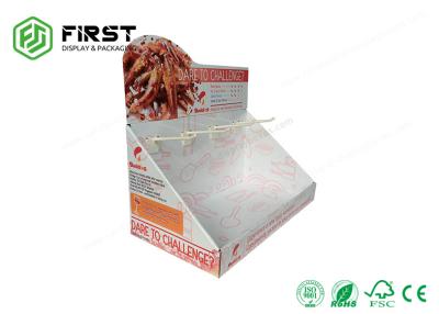 China Custom Recyclable Retail CDU Counter Display Stand Pegs Hooks Cardboard Counter Display for sale