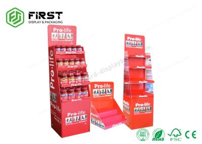 China Retail Store Foldable Paper Display Racks POP Free Standing Floor Display Stand à venda