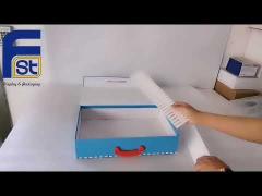 Full Printed Custom Cardboard Gift Packaging Box with Handle