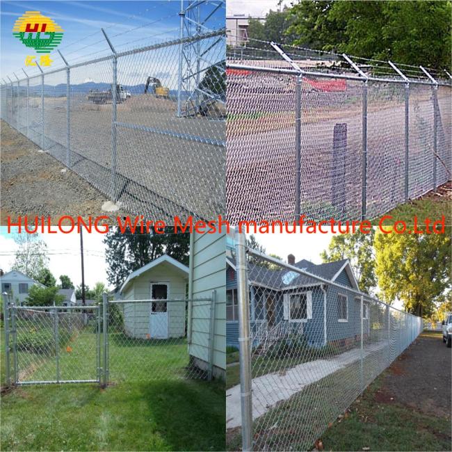 Galvanized steel chain link fence production process