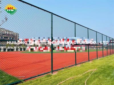 China 3.8mm Thickness PVC Coated Diamond Chain Link Mesh Fence for Sports Field for sale