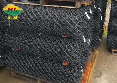 Chine Barrière enduite Black de vinyle 50Ft par barrière Fabric de maillon de chaîne de petit pain à vendre