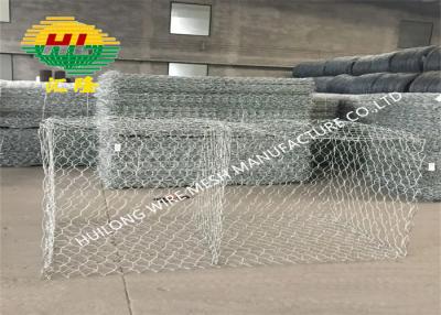 China 2.7mm / 3.4mm Hexagonal Gabion Basket Wire Mesh 2x1x1 80x100 for sale