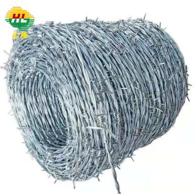 China Low Carbon Steel Galvanized Barbed Wire Sharp Sliver Anti Theft for sale