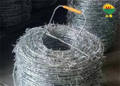 China Hot Dipped Galvanized Barbed Wire 25kg Weight Each Roll for sale