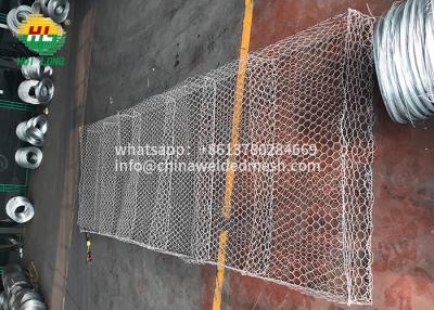 中国 ASTM A975 Gabion箱の金網は、10mm Gabionの石造りのバスケットに電流を通した 販売のため