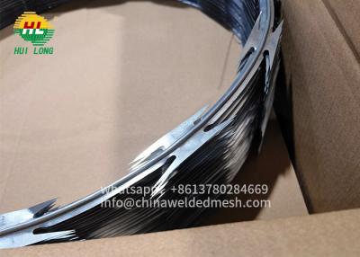 China Stainless Steel Flexible Galvanized Crossed Concertina Razor Wire Coiled For Protection for sale
