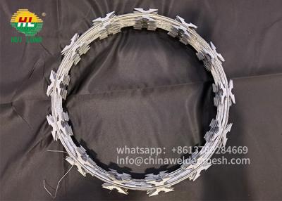 China HUILONG BTO22 CBT65 Razor Type Barbed Wire BTO12 coiled razor wire for sale