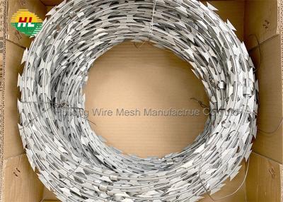 China 450mm Coils Concertina Barbed Wire high tension for Private Garden for sale