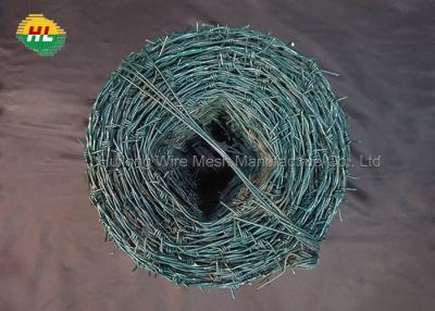 China Silver Galvanized GI Barbed Fencing Wire 14 Gauge 550 Feet Length for sale