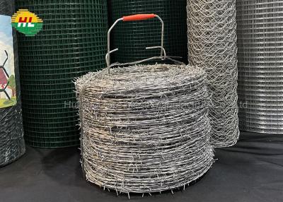 China 30FT Galvanized Barbed Wire 17 Gauge 4 Point Fence Razor Wire for sale