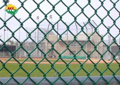 China HUILONG 4mm Chain Link Wire Fence , PVC Coated Tennis Court Fencing for sale