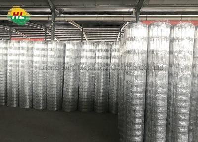 China Cerca galvanizada de alta elasticidade do campo exploração agrícola comum tecida de aço de prata da dobradiça do fio de 4 pés que cerca em Rolls à venda