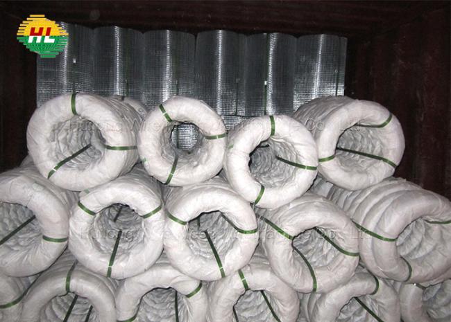 Packaged iron binding wire ready for shipping