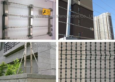 China 2.5mm Concertina Razor Wire Fence , HUILONG Barbed Razor Wire Fencing for sale