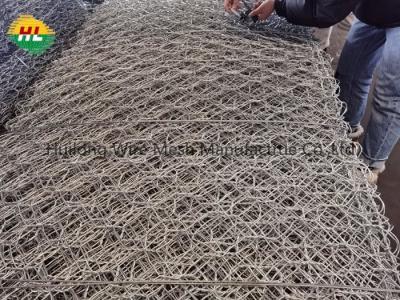 China 10x12cm Mesh Gabion Wire Mesh Basket für schützen Flussbänke zu verkaufen