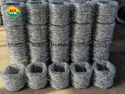 China 30feet rollo galvanizado longitud del alambre de púas 25kg para la agricultura en venta