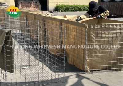 Китай Собранный песок Hesco бастиона безопасностью 6mm защитительный заполнил стену продается