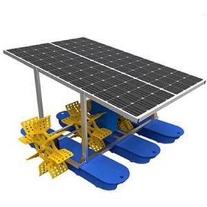 China 0.75KW Paddle Wheel Beluchter Solar 25Lbs Voor Aquacultuur Watertuin Te koop