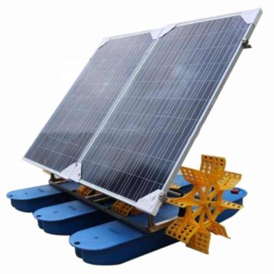 China Paddle Wheel Solar Powered Oxygenator DC12V 50m2 Fish Pond Aerator for sale