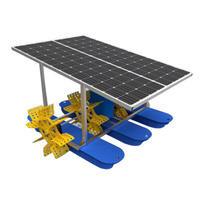 China 2HP Fish Solar Pond Aerator Floating Hdpe Aquaculture Paddle Wheel Aerator for sale